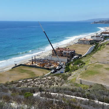 Crane services beach front property